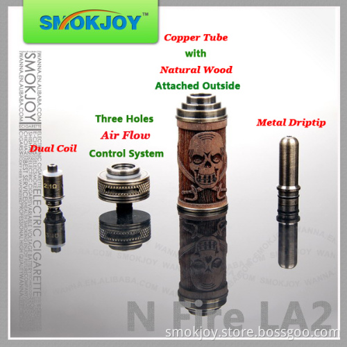 Smokjoy Newest Wooden Adjustable Airflow Vaporizer N Fire La2